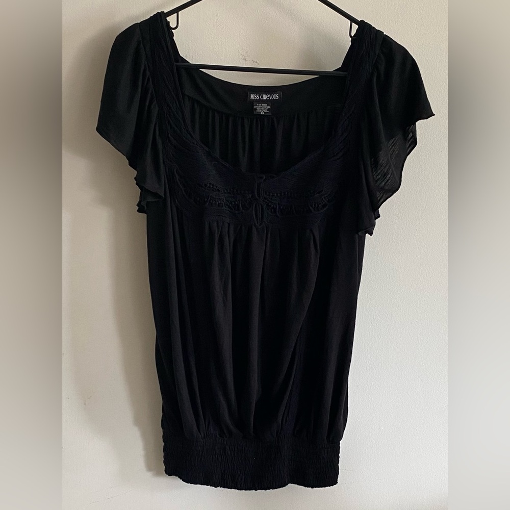 Miss Chievous Elegant Black Blouse